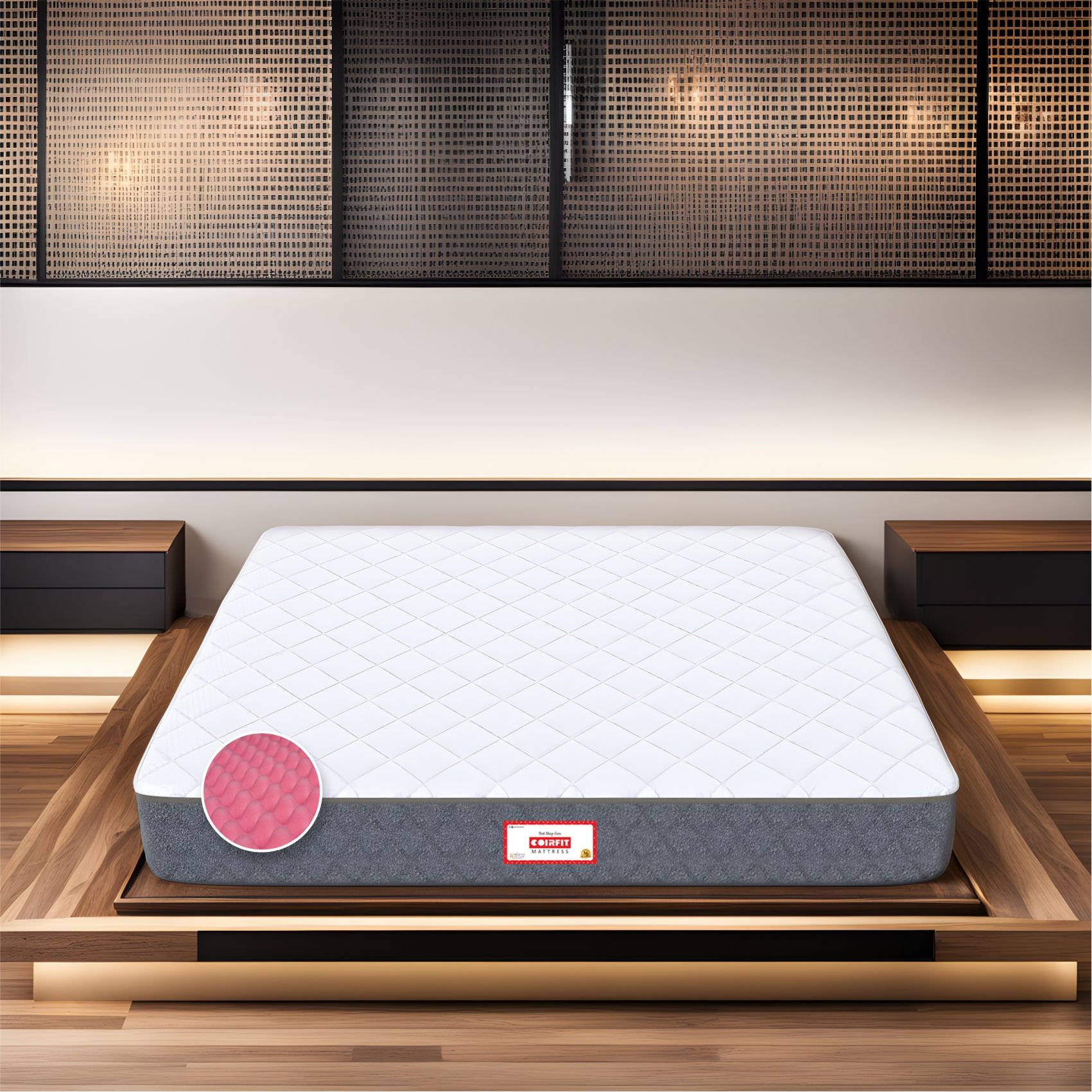 COIRFIT Twin Dlx Dual Comfort SRTX Tech 4 inch Single High Resilience (HR) Foam Mattress