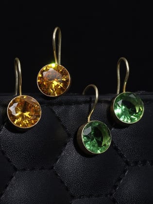 Pack of 2 Gold Plated Combo Hoop Earrings