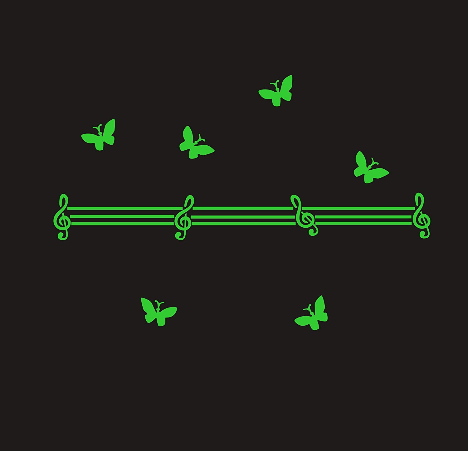 DreamKraft Glow in The Dark Radium Sticker (Green, 25 cm X 20 cm)