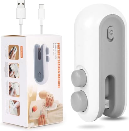 Multicolor Usb Rechargeable Mini Sealer & Cutter 2-In-1 Magnetic Heat Sealing Machine For Food Freshness & Plastic Bag Storage