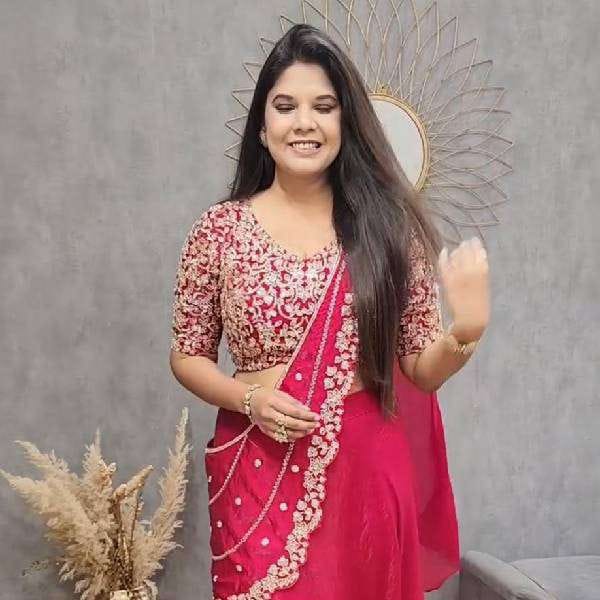 Premium Pink Ready to Wear Semi Formal Festival Saree