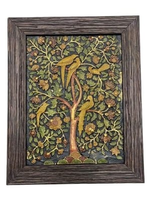 Wooden Framed Wall Art, Tree of Life Design, Hand Carved, Multicolor, Decorative Panel, Traditional Size (20 * 25cm) Wooden Framed Wall Art, Tree of Life Design, Hand Carved, Multicolor, Decorative Panel, Traditional Size (20 * 25cm)