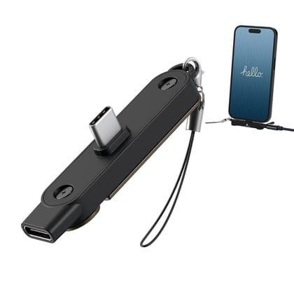 Portronics Dockpin Type-C Charging Cable - Black Portronics Dockpin Type-C Charging Cable - Black
