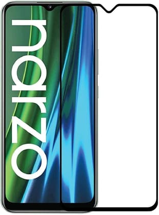 PLUGTECH Advanced Tempered Glass With Anti-Explosion 9H Hardness Edge-To-Edge Coverage Screen Guard for Realme NARZON53