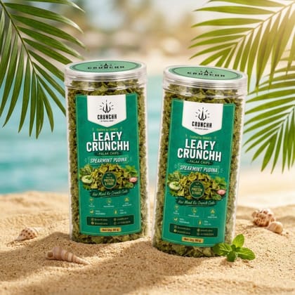 LEAFY CRUNCHH -SPEARMINT PUDINA PACK OF 2 - 160 gm