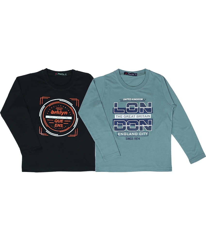 NEUVIN Pack of 2 Baby Boys Cotton T Shirts ( Multi )