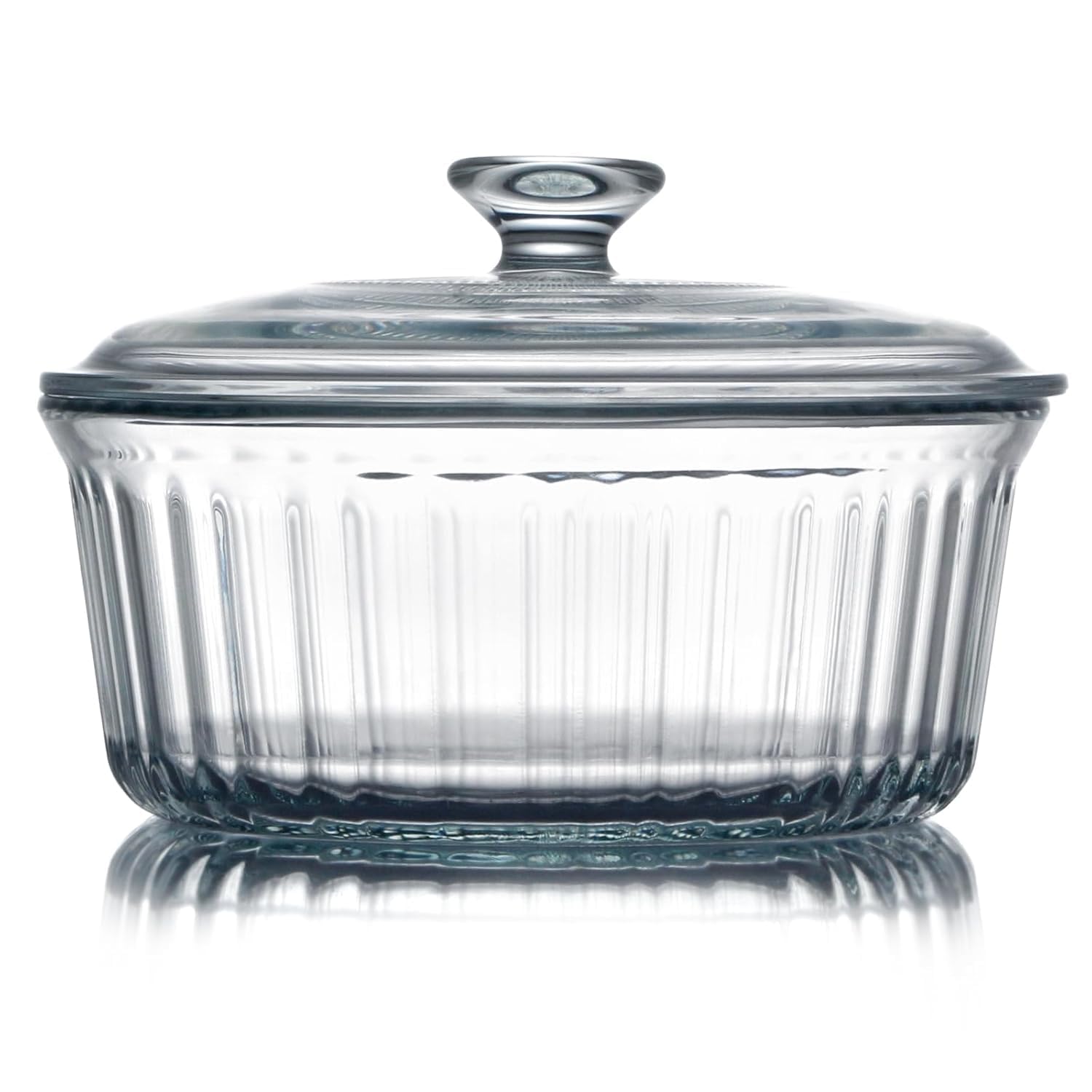 Glass Casserole Dish with Lid 2.4 Littre Serving Bowl for Cooking, Baking, Serving, Mixing and Storing, Microwave & Oven Safe Ideal for Kitchen, Dining (Set 1)