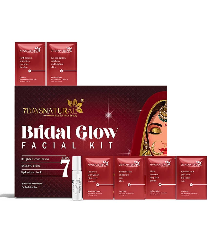 7DAYSNATURAL BRIDAL GLOW FACIAL KIT 1 Time Use Facial Kit For All Skin Type Aloe Vera 1 ( Pack of 1 )