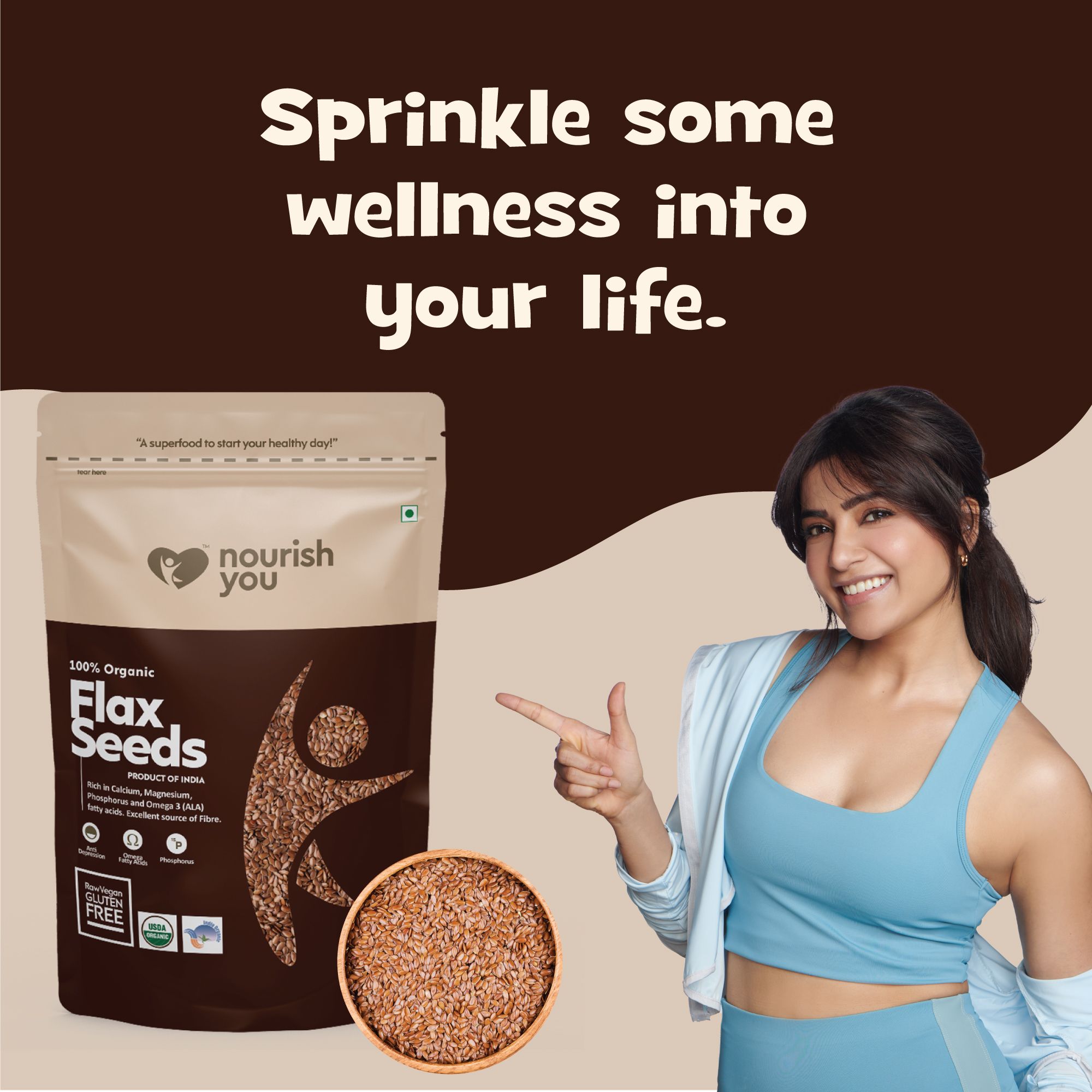 nourish you Raw Flax Seeds