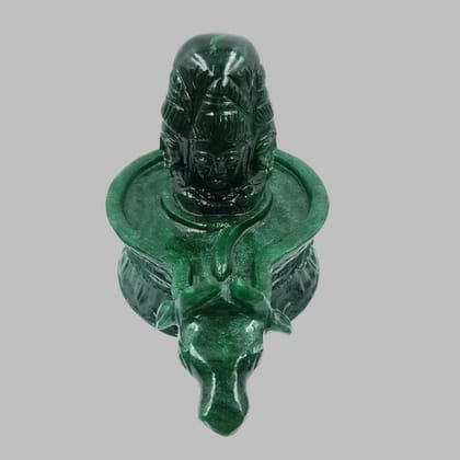 Sahaj Hast Green Jade Panchmukhi Shivling  Handmade Shivling for Pooja Room | Natural Jade Stone