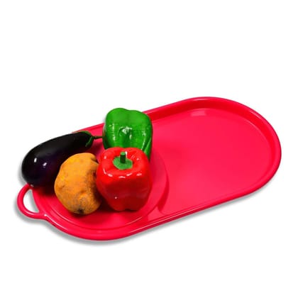 Plastic Kitchen Chopping Board with Tray - Convenient for Food Prep and Storage (Red) Plastic Kitchen Chopping Board with Tray - Convenient for Food Prep and Storage (Red)