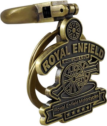 RAVARIYA GRAPHICS Royal RE Classic Bullet Bike Brass Metal Keychains