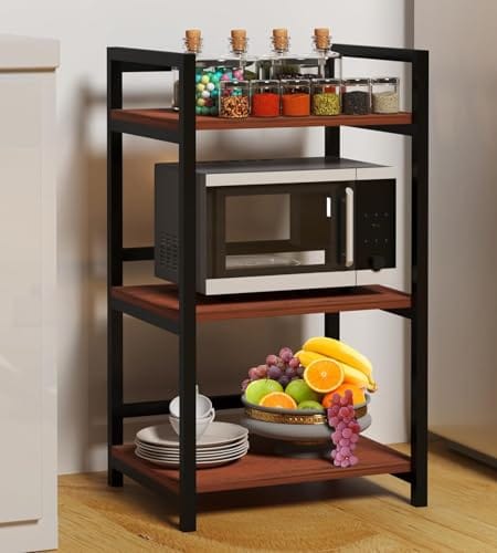 DIVYA 3-Layer Microwave Stand, OTG Stand, Microwave Oven Platform Rack, Kitchen Storage Shelf