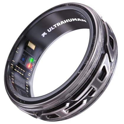 ULTRAHUMAN Diesel Ring I Fashion of The Future | Industrial Design Meets Performance I Size First | Smart Ring Activity Tracker for Men & Women | Actionable Health Insights | (Phantom, 5) ULTRAHUMAN Diesel Ring I Fashion of The Future | Industrial Design