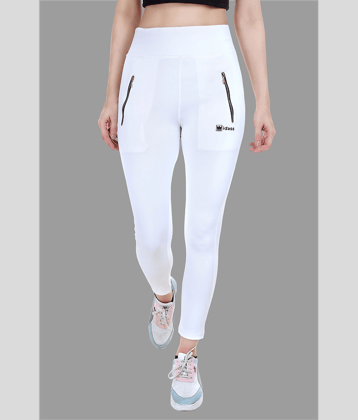 IDASS - Lycra Slim Fit White Women's Jeggings ( Pack of 1 )