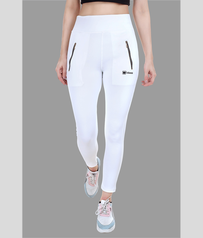 IDASS - Lycra Slim Fit White Women's Jeggings ( Pack of 1 )
