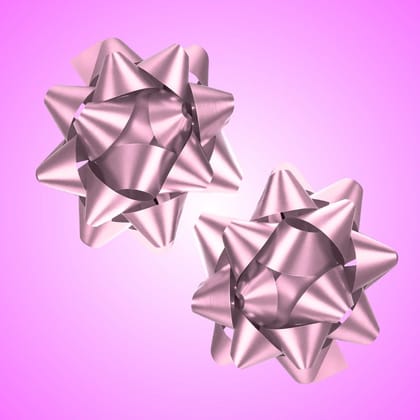 Gift Packing Bow Ribbons Pink for Gift Wrap - 2PC