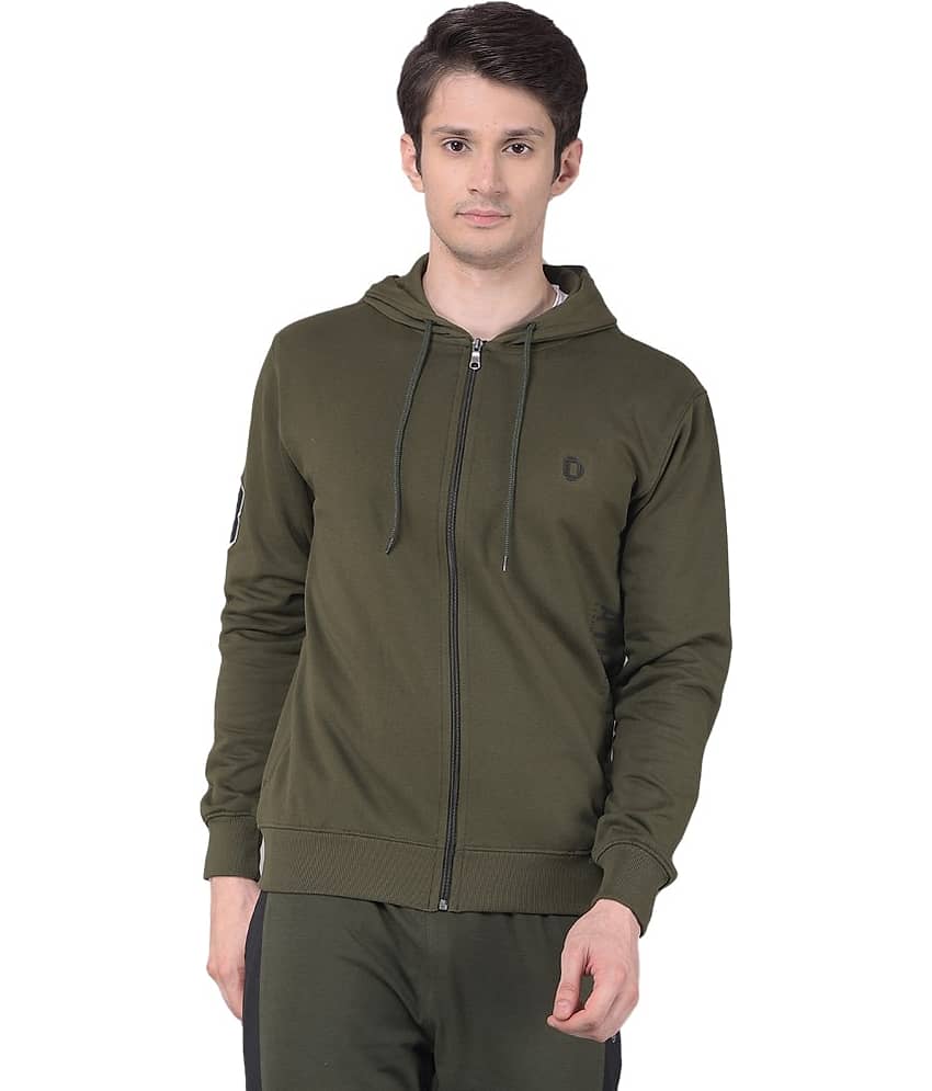 Dollar Cotton Hooded Men's Sweatshirt - Green ( Pack of 1 )