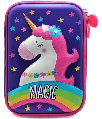 SHB Multipurpose Case Pencil Pouch Box for Kids Gifting School Home Storage (Eva Hard Top, Magic Unicorn Star)