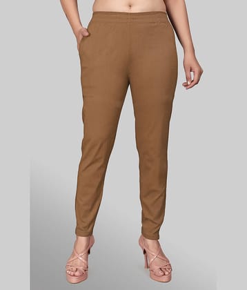 Devakii Women Cotton Casual Trousers ( Khaki )