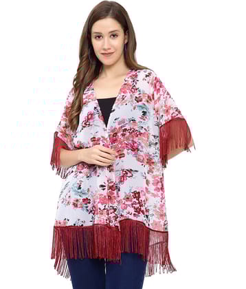 GALWIZ Georgette Shrugs - White Single