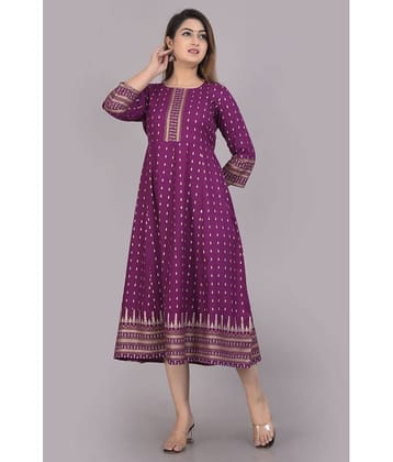 SIPET - Blue Rayon Women's Tiered Flared Kurti ( Pack of 1 )