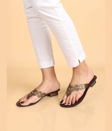 Picktoes Gold Women's Sandal Heels