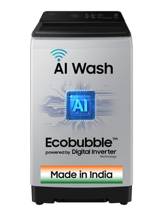 Samsung 8 Kg, 5 Star, AI Wash, AI Energy Mode, Wi-Fi, Ecobubble, AI VRT+, Super Speed, Soft Closing Door, Digital Inverter, Fully-Automatic Top Load Washing Machine (WA80F08S2LTL, Lavender Gray) Samsung 8 Kg, 5 Star, AI Wash, AI Energy Mode, Wi-Fi, Ecobu