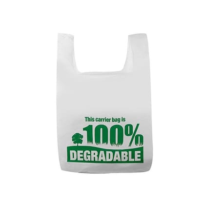 Enviclean Printed Biodegradable White Bags (500kg) | Offset Printed Food Grade | Branded Retail Packing
