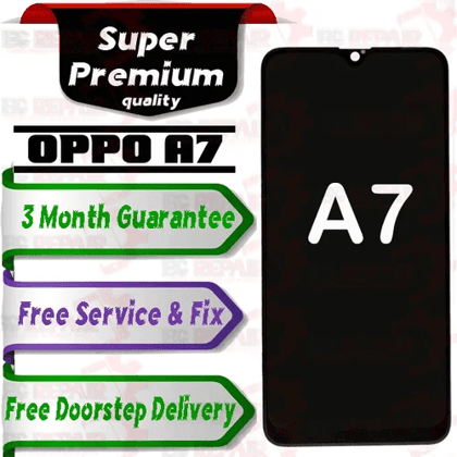 Oppo A7 Combo LCD with Touch Screen for A7  Black (display glass combo folder)