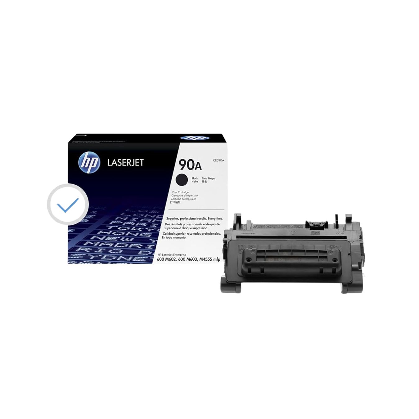 HP 90A Black Original LaserJet Toner Cartridge (CE390A)