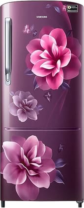 Samsung 183 L, 3 Star, Digital Inverter, Direct-Cool Single Door Refrigerator (RR20C2723CR/NL, Red, Camellia Purple, 2023 Model)