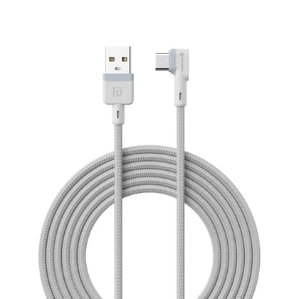 Portronics Konnect L Fast Charging 3A Type-C Cable 2 Meter with Charge & Sync Function for All Type-C Devices (White) Portronics Konnect L Fast Charging 3A Type-C Cable 2 Meter with Charge & Sync Function for All Type-C Devices (White)