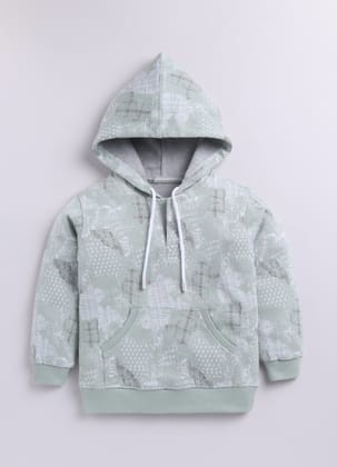  Unisex Baby Cotton Blend Cow Applique Hooded Sweatshirt