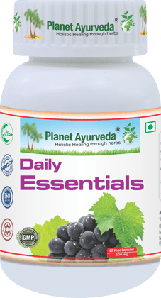 Planet Ayurveda Daily Essentials - 60 Vegetarian Capsules 500mg - Supports Overall Health and Well-being Planet Ayurveda Daily Essentials - 60 Vegetarian Capsules 500mg - Supports Overall Health and Well-being