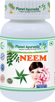 Planet Ayurveda Neem Capsules - 60 Count, 500mg - Supports Healthy Skin and Immune System - 100% Natural and Vegan Planet Ayurveda Neem Capsules - 60 Count, 500mg - Supports Healthy Skin and Immune System - 100% Natural and Vegan