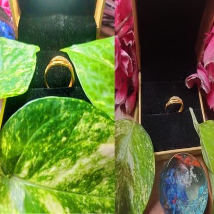 Charming Gold Plated Zircon Ring for Women – Adjustable Size, Elegant & Trendy Jewelry