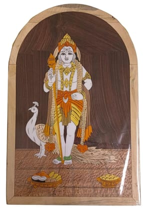 Lord Vishnu Wooden Wall Hanging