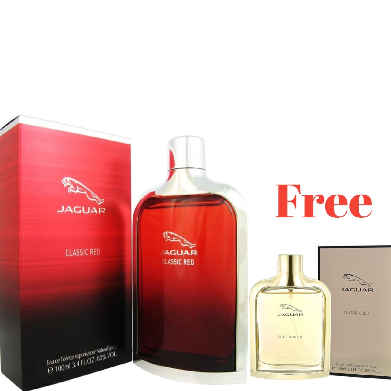 Jaguar Classic Red Eau de Toilette 3.4 fl oz/100ml Perfume Spray For Men