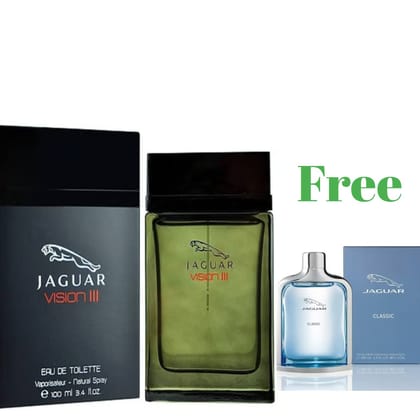 Jaguar Vision III Eau De Toilette Perfume Spray for Men, 3.4 fl oz/100ml