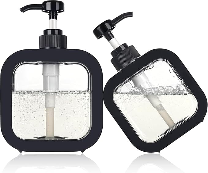 Hand wash Dispenser Bottle Refillable Soap Dispenser for Bathroom Kitchen (Pack of 1) (Black)