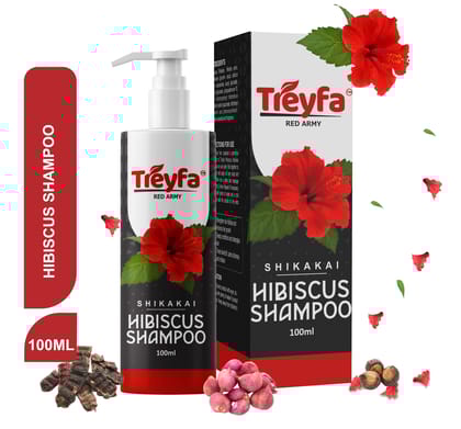 Treyfa Hibiscus shampoo for hair growth & dandruff control (100ml.)