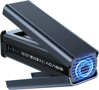 ACASIS M.2 NVMe SSD Cloner, Dual-Bay Offline Duplicator with Cooling Fan, USB C to M.2 Cloner, Enclosure for NVMe M.2 PCIe Size 2230/2242/ 2260/2280