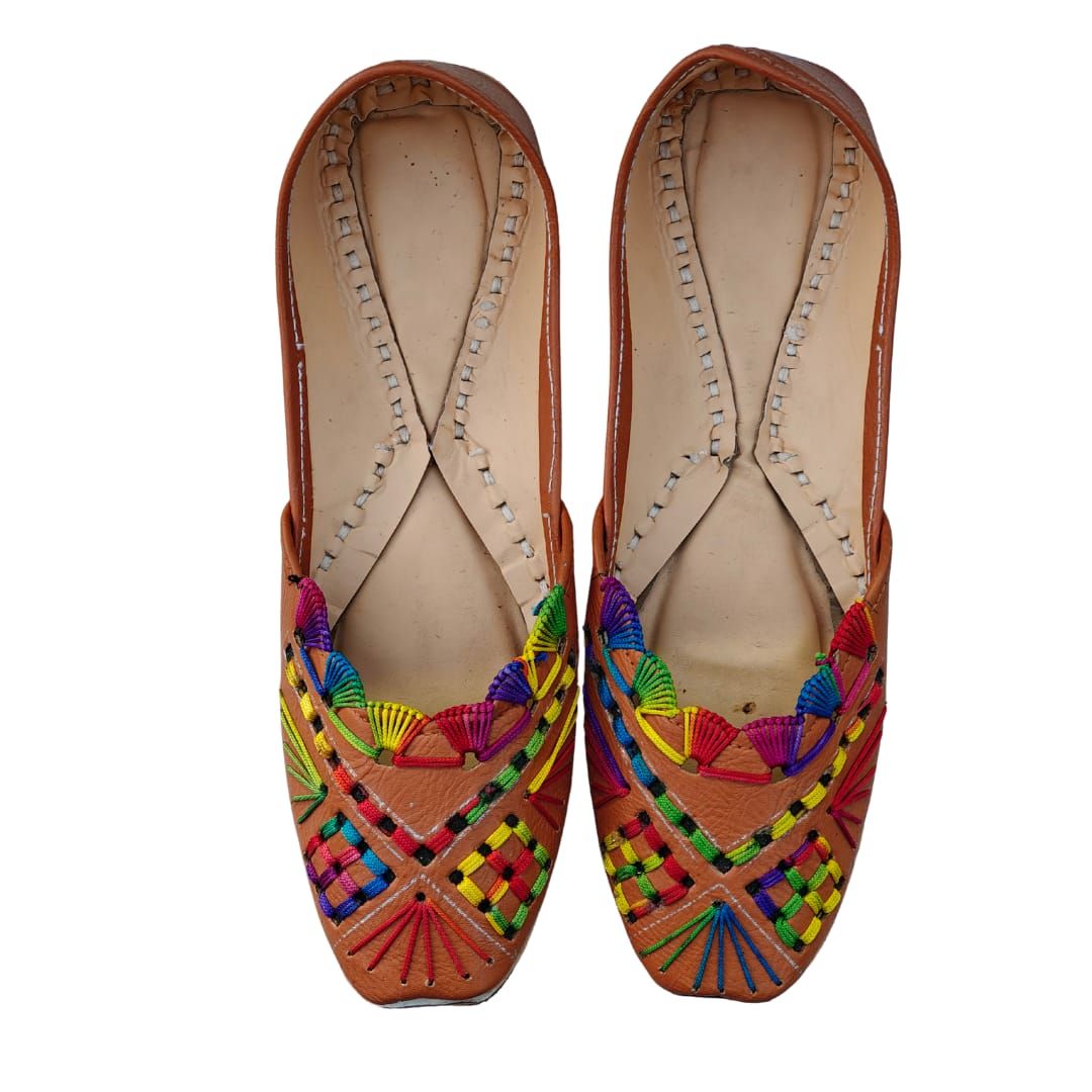 Faux Leather colorfull designed Jutti : Women