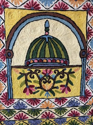 Hand Embroidered Kashmiri Crewal work home decor Hand Embroidered Kashmiri Crewal work home decor
