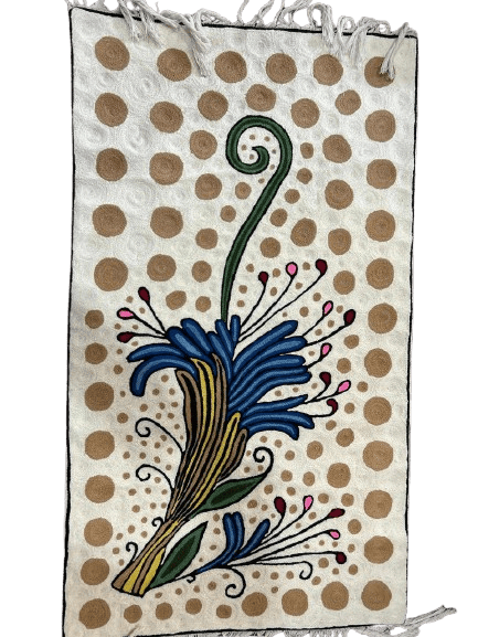Home decor Wool Rug with Floral Pattern