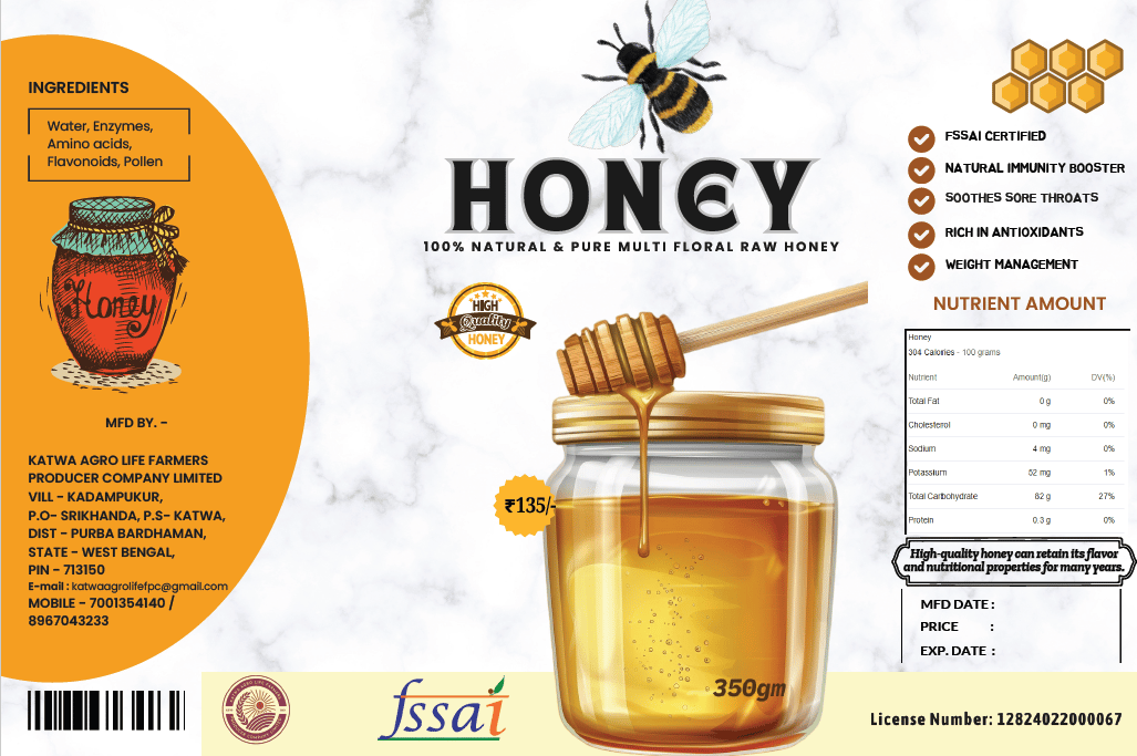100% Natural Honey- 100gm