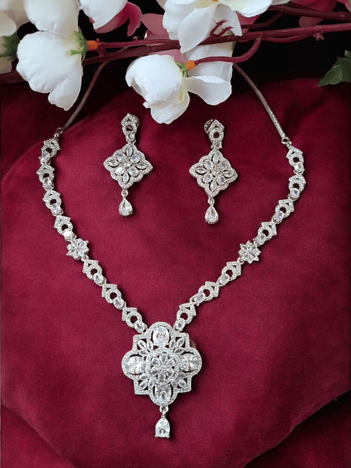 Ellnora's   beautiful Amazing Necklace Set with Earrings for all occasion like party & wedding for girls and women