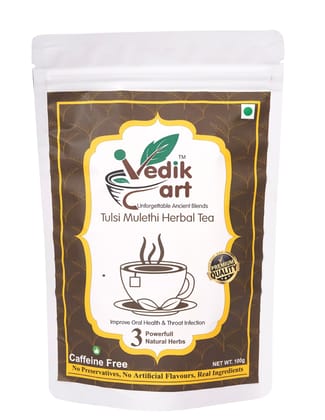 Tulsi Mulethi Herbal Tea -Caffeine free 100g - Improve Oral Health & Throat Infection - Powerful Natural Herbs - No Preservatives, No Artificial Flavours, Real Ingredients Tulsi Mulethi Herbal Tea -Caffeine free 100g - Improve Oral Health & Throat Infection - Powerful Natural Herbs - No Preservatives, No Artificial Flavours, Real Ingredients