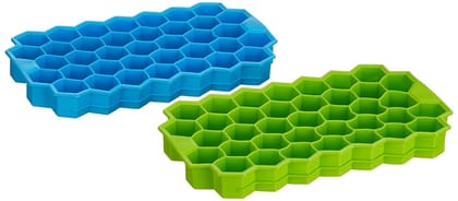 2-Pack Silicone Ice Cube Trays with Lids, BPA Free Ice Cube Molds for Freezer 2-Pack Silicone Ice Cube Trays with Lids, BPA Free Ice Cube Molds for Freezer